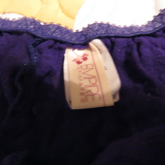 Empire Intimates Purple Lace Top/Bottoms 2 pc Lingerie 2X - Picture 3 of 4